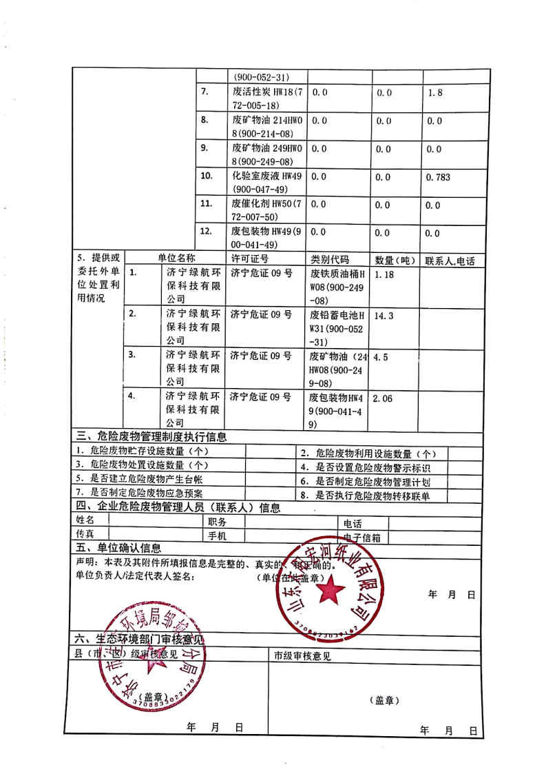 2025年8868体育手机端登录宏河纸业危险废物第二季度报表_Page2.jpg